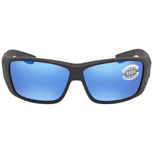 CAT CAY Blue Mirror Polarized Glass Rectangular Sunglasses AT 01 OBMGLP