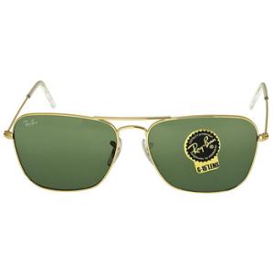Caravan Green Classic G15 Square Sunglasses RB3136 001