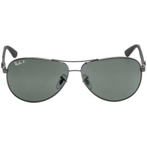 Carbon Fibre Polarized Green Classic G15 Pilot Sunglasses RB8313 004N5