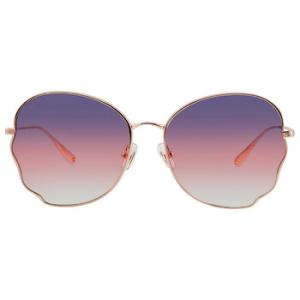 Chloe Purple Pink Green Gradient Irregular Sunglasses BL7105 A31