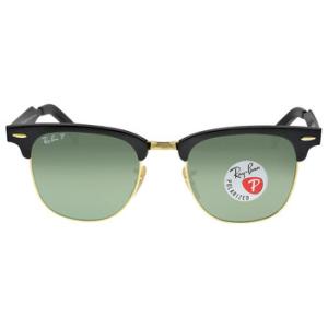 Clubmaster Aluminum Polarized Green Classic G15 Sunglasses RB3507 136N5