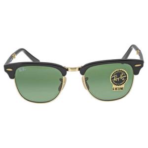Clubmaster Folding Green Classic G15 Square Sunglasses RB2176 901