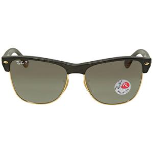Clubmaster Oversized Polarized Grey Gradient Square Sunglasses RB4175 877M3