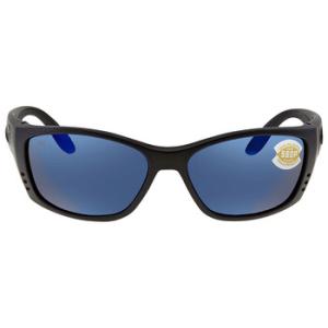 FISCH Blue Mirror Polarized Polycarbonate Wrap Sunglasses FS 01 OBMP