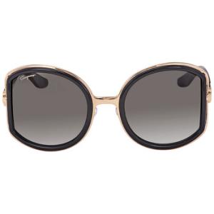 Ferragamo Grey Gradient Round Sunglasses SF719S 001