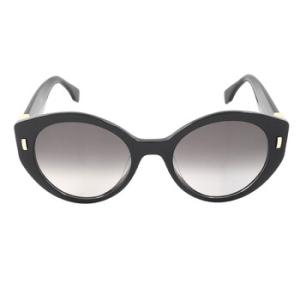 Gradient Smoke Round Sunglasses FE40037U 01B