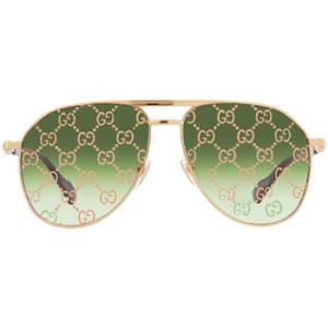 Green Logo Pilot Sunglasses GG1220S 004