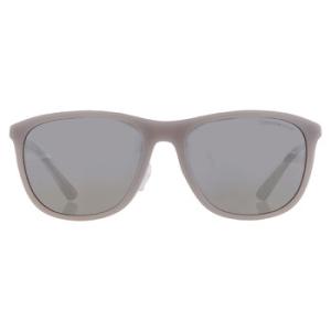 Grey Mirrored Silver Rectangular Sunglasses EA4201F 51266G