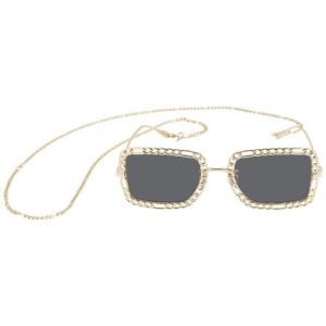 Grey Rectangular Ladies Sunglasses GG1112S 001