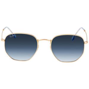Hexagonal Flat Lenses Blue Gradient Geometric Sunglasses RB3548N 91233M