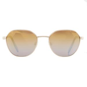 Hukilau Dual Mirror Gold to Silver Geometric Sunglasses DGS84516