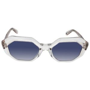 Jaqueline Semi Flat Ultra Marine Gradient Geometric Sunglasses 2063 SVSTSFULMG