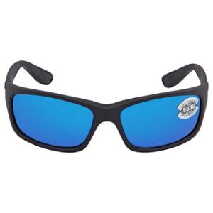 Jose Blue Mirror Polarized Glass Rectangular Sunglasses JO 01 OBMGLP