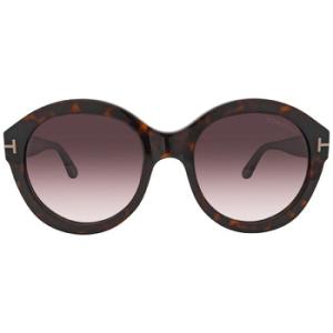 Kelly Burgundy Round Sunglasses FT0611 52T