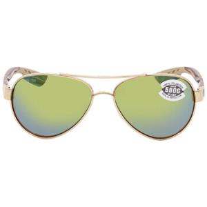 LORETO Green Mirror Polarized Glass Sunglasses LR 64 OGMGLP