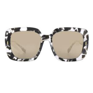 Light Brown Mirrored Gold Square Sunglasses TY7193F 19405A