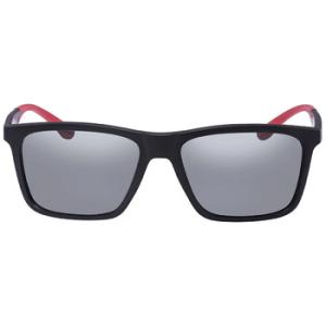 Light Grey Mirror Black Rectangular Sunglasses EA4170 50426G