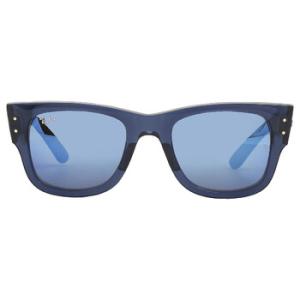 Mega Wayfarer Blue Mirror Square Sunglasses RB0840S 6638O4