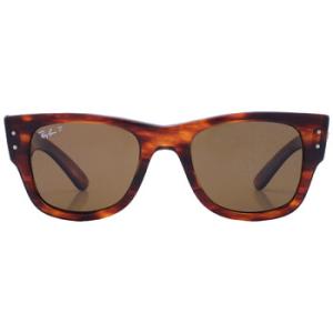 Mega Wayfarer Polairzed Brown Square Sunglasses RB0840S 95457