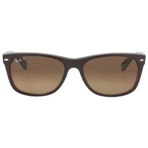 New Wayfarer Classic Gradient Brown Polarized Rectangular Sunglasses RB2132 6608M2