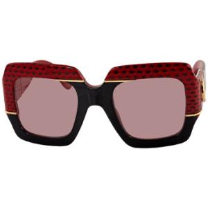 Open Box  Gucci Pink Square Sunglasses GG0484S 004