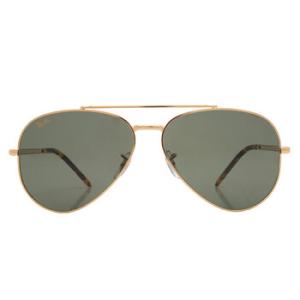 Open Box  Ray Ban New Aviator Green Aviator Sunglasses RB3625 919631