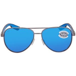 PELI Blue Mirror Polarized Glass Pilot Sunglasses PEL 289 OBMGLP