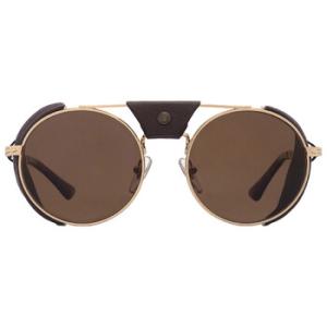 Polarized Brown Round Sunglasses PO2496SZ 114057