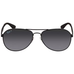 Polarized Dark Grey Gradient Aviator Sunglasses RB3549 002T3