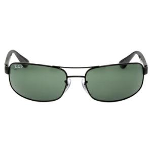 Polarized Green Rectangular Sunglasses RB3445 00258