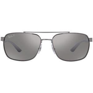Polarized Grey Chromance Rectangular Sunglasses RB3701 0045J