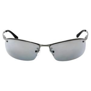 Polarized Grey Gradient Mirror Wrap Sunglasses RB3183 00482