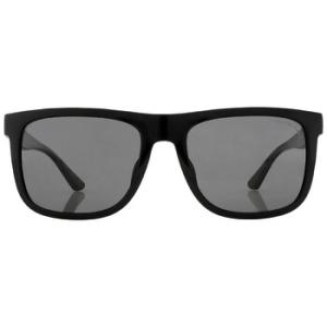 Polarized Grey Rectangular Sunglasses HC8367U 500281