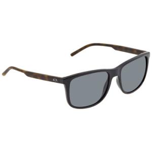 Polarized Grey Square Mens Sunglasses AX4070S 815881