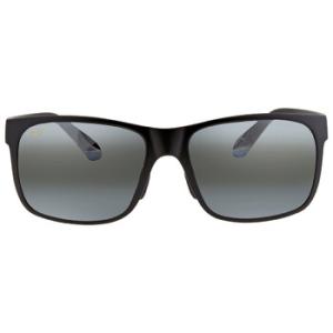 Red Sands Nuetral Grey Rectangular Sunglasses 432N2M