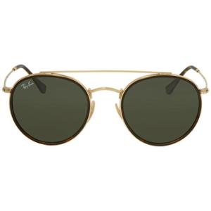 Round Double Bridge Green Classic G15 Sunglasses RB3647N 001