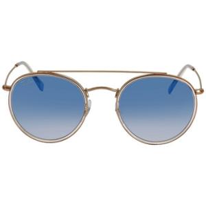 Round Double Bridge Light Blue Gradient Sunglasses RB3647N 90683F