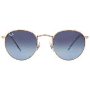 Round Metal Blue Gradient Sunglasses RB3447 0013M