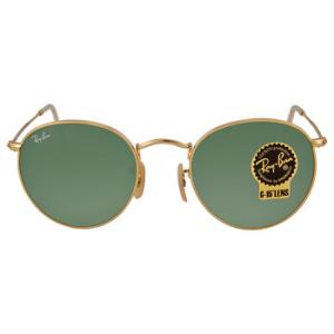 Round Metal Green Classic G15 Sunglasses RB3447 001