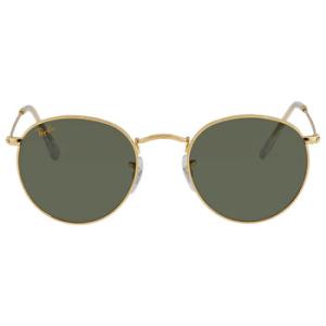 Round Metal Legend Gold Green Classic G15 Sunglasses RB3447 919631