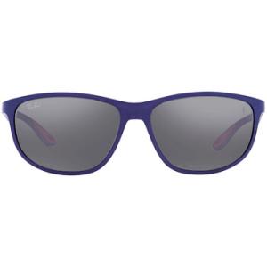 Scuderia Ferrari Gray Mirrored Silver Pillow Sunglasses RB4394M F6046G