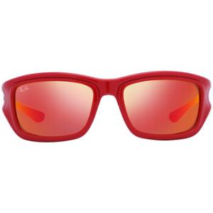 Scuderia Ferrari Orange Mirrored Square Sunglasses RB4405M F6236Q