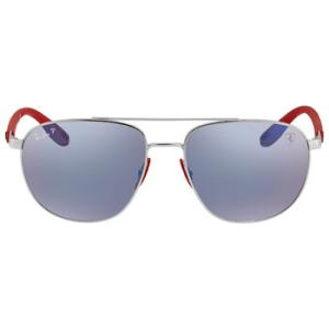 Scuderia Ferrari Polarized Blue Chromance Mirror Aviator Mens Sunglasses RB3659M F031H0