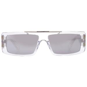 Silver Mirror Rectangular Sunglasses SPP003V 880X