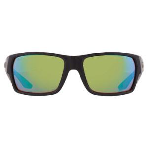 Tailfin Green Mirror Polarized Glass Rectangular Sunglasses 6S9113 911303