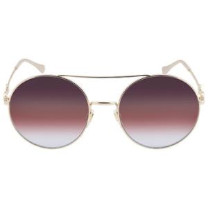 Triple Gradient VioletBrownLight Blue Round Sunglasses GG0878S 004