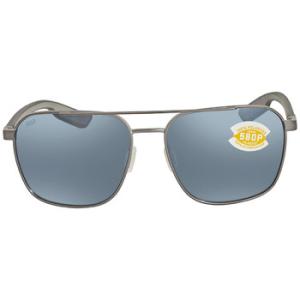 WADER Grey Silver Mirror Polarized Polycarbonate Sunglasses WDR 294 OSGP