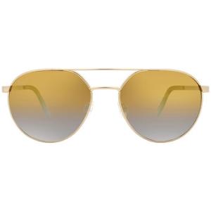 Waterfront Dual Mirror Gold to Silver Round Sunglasses DGS83016