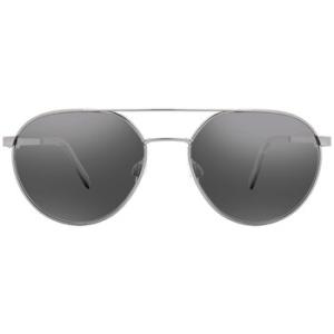 Waterfront Dual Mirror Silver to Black Round Sunglasses DSB83011