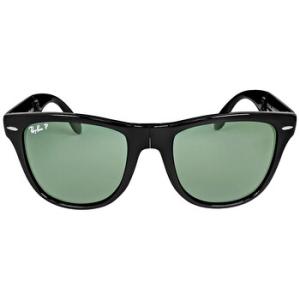 Wayfarer Folding Classic Polarized Green Classic G15 Rectangular Sunglasses RB4105 60158